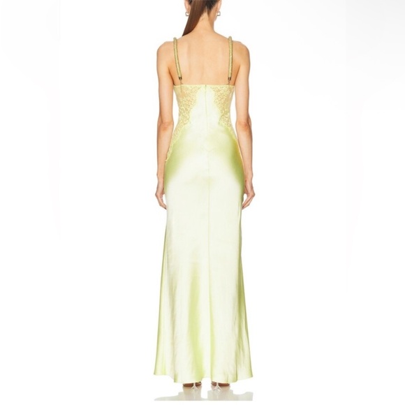 NWT Self-Portrait × Christopher Kane Lace Satin Crystal Embellished Maxi Dress 6 - Picture 6 of 14